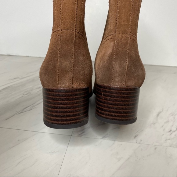 New! Sam Edelman Kaiti Brown Suede Heeled Bootie 7M - Picture 4 of 16